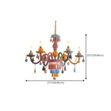 Colorful Pastel Candelabra Chandelier Kids Room Image - 21