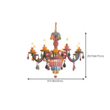 Colorful Pastel Candelabra Chandelier Kids Room Image - 22