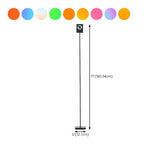 Colorful Projection Rectangular Adjustable Floor Lamp #size