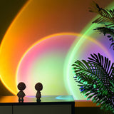 Colorful Rainbow Astronaut Sunset Projection Lamp Image - 5