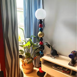 Colorful Round Ball Glass LED Modern Floor Lamp Image - 15