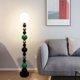 Colorful Round Ball Glass LED Modern Floor Lamp Image - 3