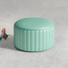 Colorful Round Faux Leather Waterproof Mini Ottoman Image - 20