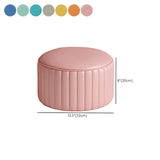 Colorful Round Faux Leather Waterproof Mini Ottoman #size