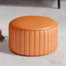 Colorful Round Faux Leather Waterproof Mini Ottoman Image - 4