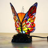 Colorful Tiffany Butterfly  Glass Shade Table Lamp Image - 14