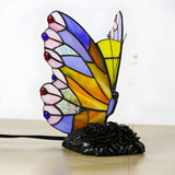 Colorful Tiffany Butterfly  Glass Shade Table Lamp Image - 19