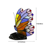 Colorful Tiffany Butterfly  Glass Shade Table Lamp Image - 23