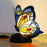 Colorful Tiffany Butterfly  Glass Shade Table Lamp Image - 4