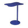 Colorful Wavy Metal Pedestal Top Glass End Table Image - 11