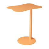 Colorful Wavy Metal Pedestal Top Glass End Table Image - 21