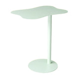 Colorful Wavy Metal Pedestal Top Glass End Table Image - 23