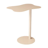 Colorful Wavy Metal Pedestal Top Glass End Table Image - 8