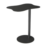 Colorful Wavy Metal Pedestal Top Glass End Table Image - 9