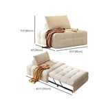 Comfort Beige Twin Tufted Armless Fabric Futon Sofa #size