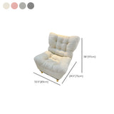 Comfort Manual Push Back Armless Lounge Recliner White #size