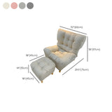 Comfort Manual Push Back Armless Lounge Recliner White Image - 17