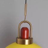 Commercial Industrial Orange Dome Metal Pendant Light Image - 14