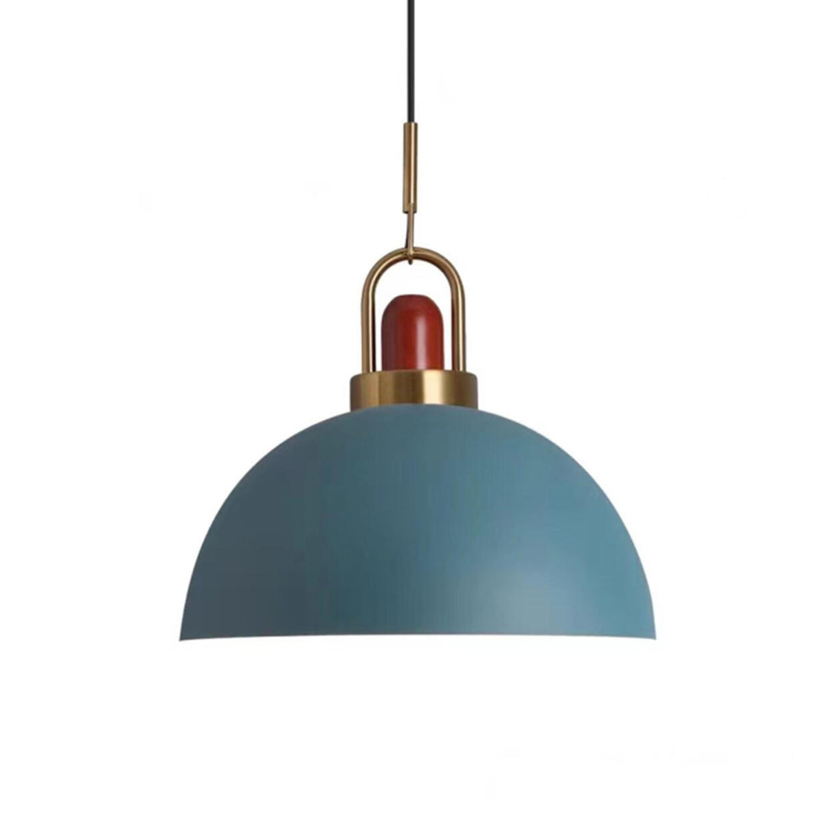 Commercial Industrial Orange Dome Metal Pendant Light Image - 15