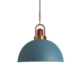 Commercial Industrial Orange Dome Metal Pendant Light Image - 15