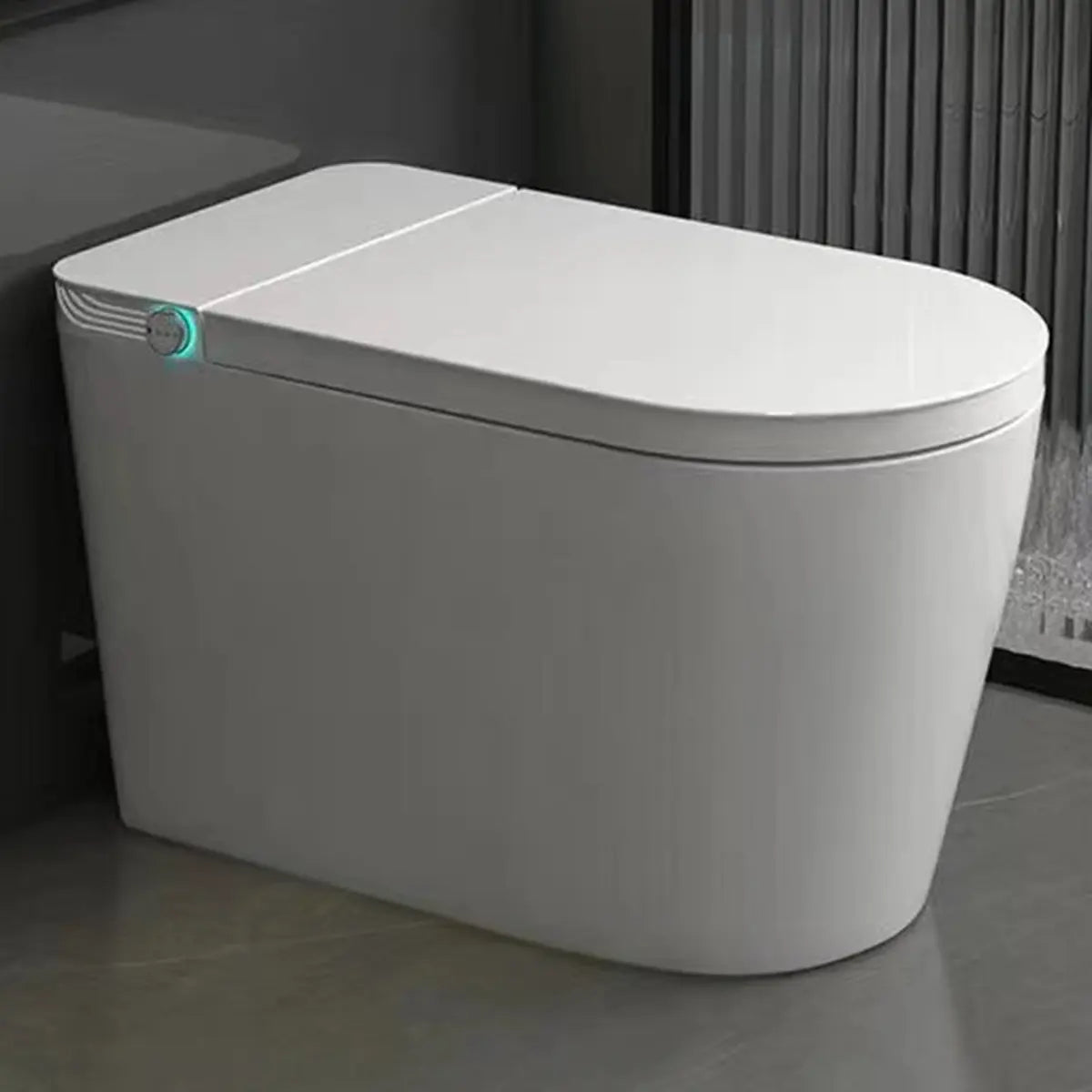 Concealed Tank Oval Superswirl Flush White Compact Toilet Image - 3