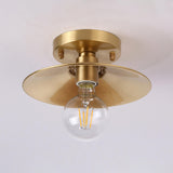 Cone Copper Gold Metal Semi-Flush Mount Ceiling Light Image - 15