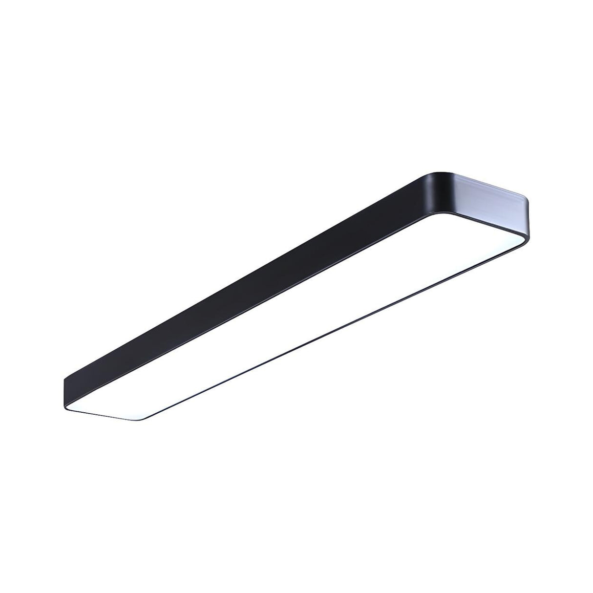 Conference Black Rectangle Strip LED Flush Mount Light Image - 2