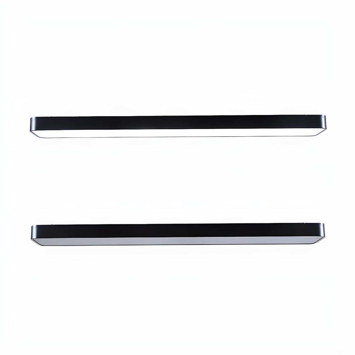 Conference Black Rectangle Strip LED Flush Mount Light Image - 4