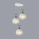 Contemporary 3-Light Globe Silver Dining Room Pendant Light Image - 2