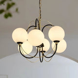 Contemporary 6 Lights Globe Chandelier Adjustable Height  Image - 2