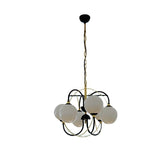 Contemporary 6 Lights Globe Chandelier Adjustable Height  Image - 5