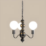 Contemporary 8-Light Milk Glass Globe Chandelier Image - 9