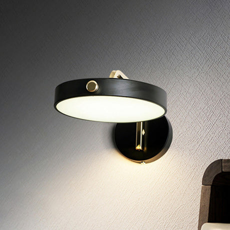 Contemporary Adjustable Round Metal LED Wall Sconce Image - 2