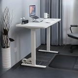 Contemporary Adjustable Wood T-Shape Standing Desk Image - 1