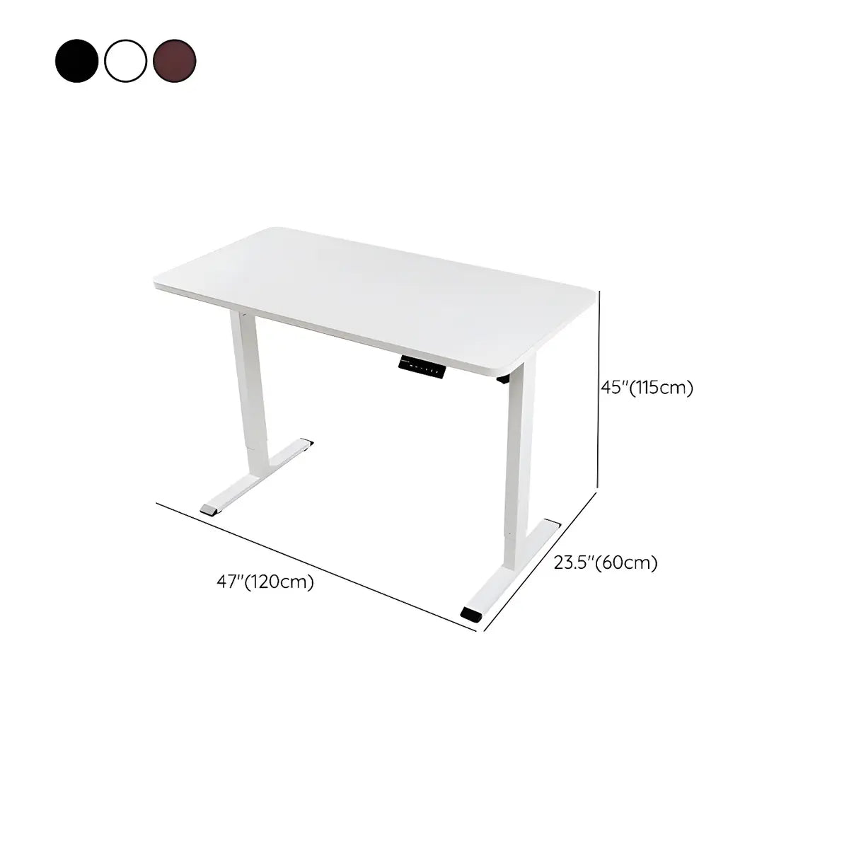 Contemporary Adjustable Wood T-Shape Standing Desk 