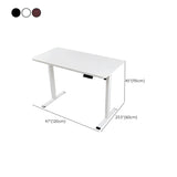 Contemporary Adjustable Wood T-Shape Standing Desk #size