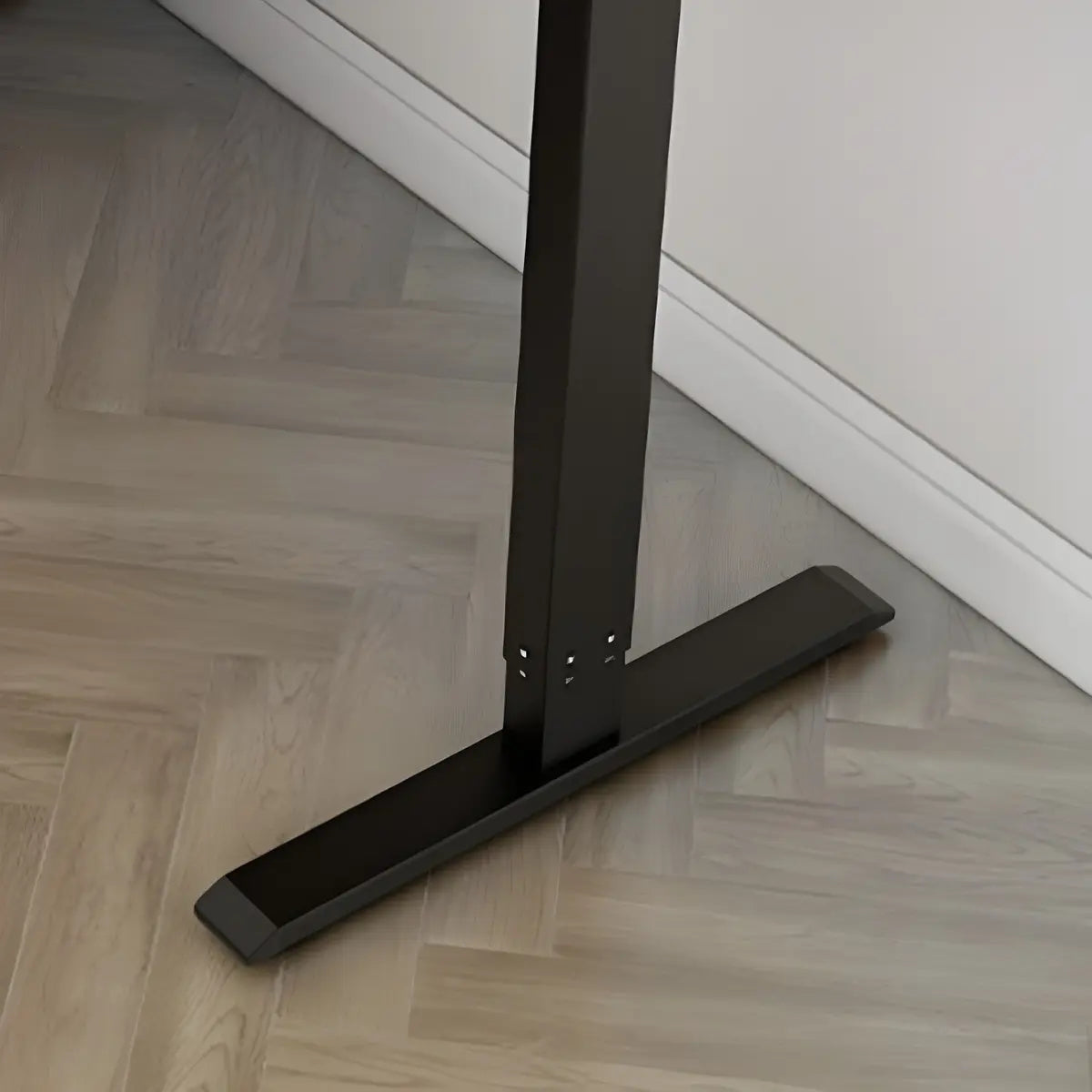 Contemporary Adjustable Wood T-Shape Standing Desk Image - 9