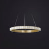 Contemporary Alabaster Circular 2 Tiers Hanging Chandelier Image - 8