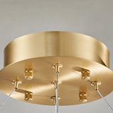 Contemporary Alabaster Circular Living Room Chandelier Image - 11