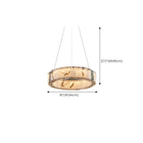 Contemporary Alabaster Circular Living Room Chandelier #size