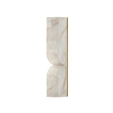 Contemporary Alabaster Curved Geometric White Wall Lamp Image - 6