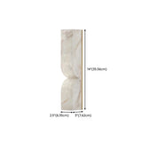 Contemporary Alabaster Curved Geometric White Wall Lamp #size