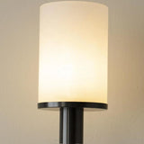 Contemporary Alabaster Cylinder Gold Foyer Wall Sconce Image - 6