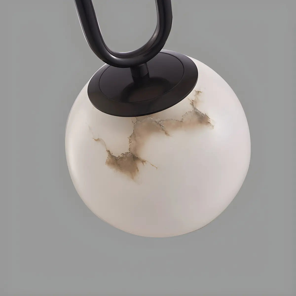 Contemporary Alabaster Globe Living Room Pendant Light Image - 4