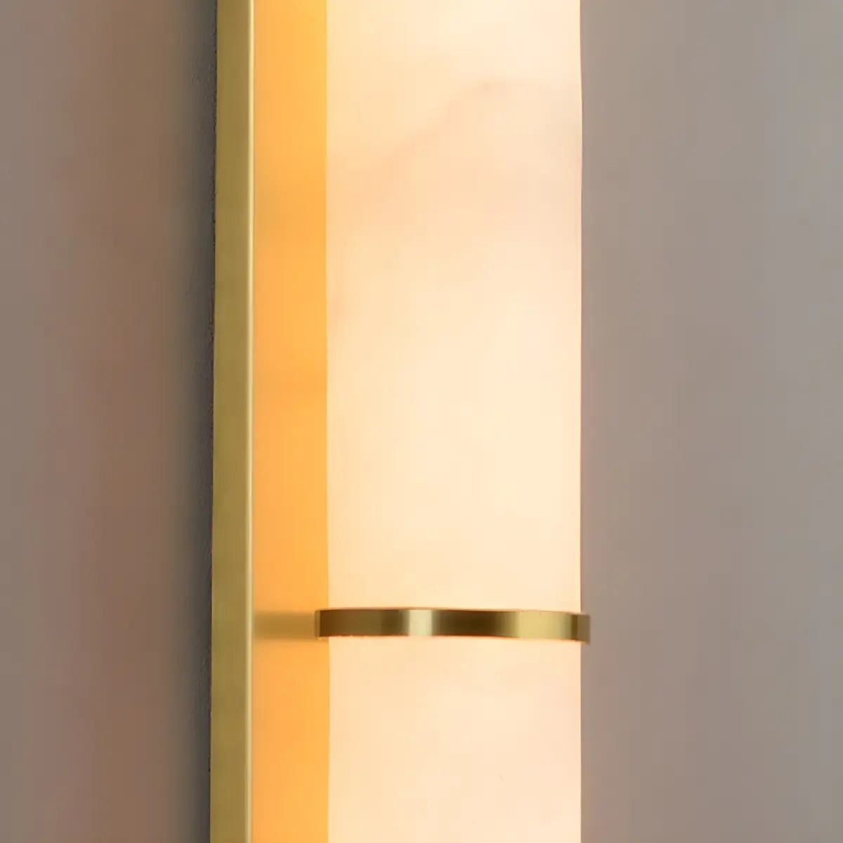 Contemporary Alabaster Gold Tube White Bedroom Wall Lamp Image - 5