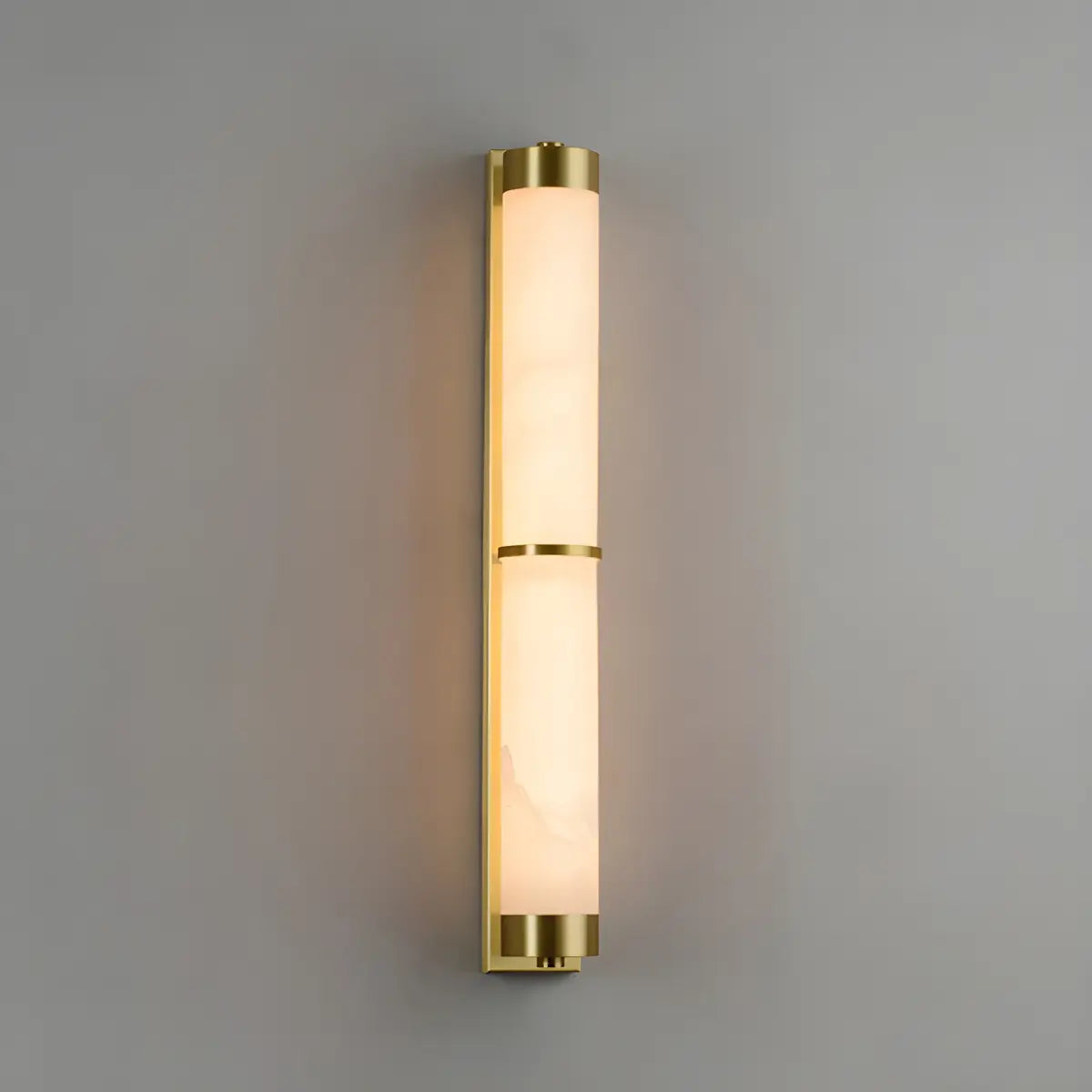 Contemporary Alabaster Gold Tube White Bedroom Wall Lamp Image - 8