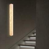 Contemporary Alabaster Rectangle White Bedroom Wall Sconce Image - 12