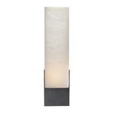 Contemporary Alabaster Rectangular Gold Bedroom Wall Sconce Image - 5