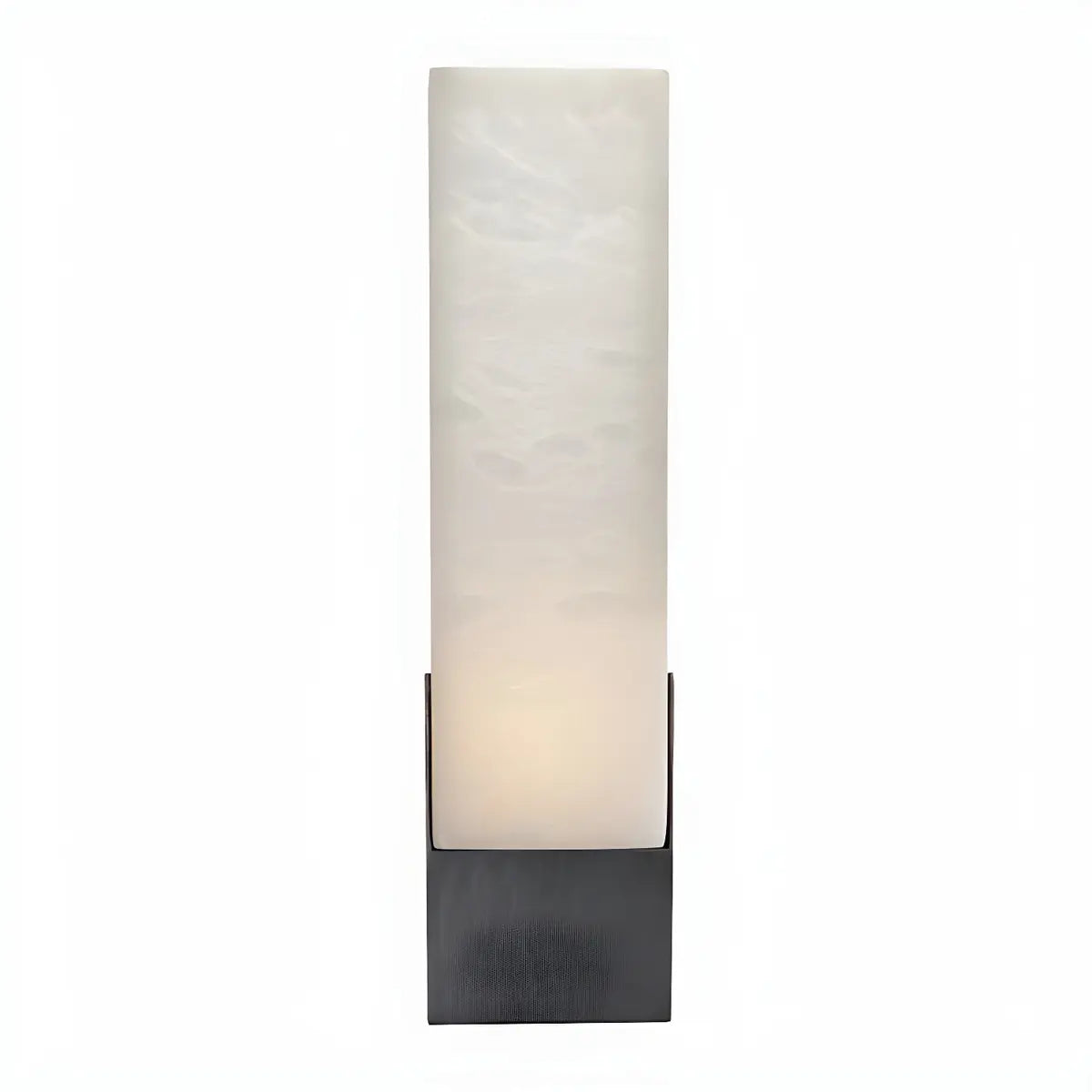 Contemporary Alabaster Rectangular Gold Bedroom Wall Sconce Image - 7