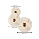 Contemporary Alabaster Round Living Room White Wall Sconce Image - 16